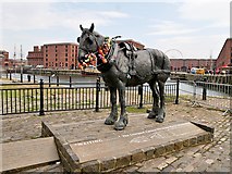 SJ3389 : Waiting, The Liverpool Working Horse at Albert Dock by David Dixon