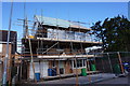 Fire damaged house on Common Lane, Brough