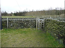 SE0029 : Gate on footpath from Pecket Well, at Delf Lane by Humphrey Bolton