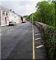 Riverside wall, Heol Giedd, Ystradgynlais