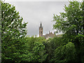 Kelvingrove Park treetops, view to University of Glasgow