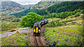 Glasgow bound service approaching Glenfinnan