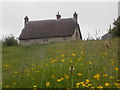 Osmington Mills: looking back at a thatched cottage