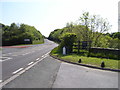 A477 and Milestone, Pen Y Bont, Amroth Parish