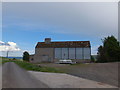 Gas tank and farm building at Pittuncarty