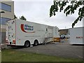 SJ8544 : Royal Stoke University Hospital: mobile MRI unit by Jonathan Hutchins