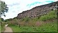 Rock strata exposed at Tegg