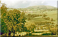 Northward across Tanat Valley from B4391 near Pen-y-bontfawr, 1975