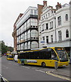 SZ0891 : Yellow buses in Bournemouth town centre by Jaggery