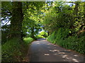 Up hill and around the bend, towards Cadeleigh