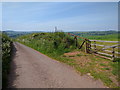 Lane heading south, about to get very steep downhill