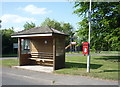 Elizabeth II postbox and bus shelter, Moorhouse