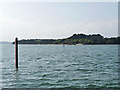 SZ0186 : Poole Harbour Channel Marker and Southern Slopes of Furzey Island by David Dixon