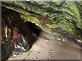 SW7660 : Interior of a cave on Holywell Beach, Cornwall by Derek Voller