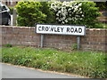 Crowley Road sign