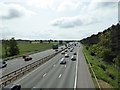 M6 south from footpath bridge near Radway Green