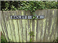 Badley Walk sign