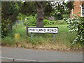 TM0954 : Maitland Road sign by Geographer