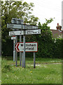 TM0954 : Roadsigns on the B1113 Ipswich Road by Geographer