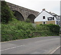 Two arches of a railway viaduct above Station Hill, Redruth