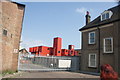 View of a container city in the Veolia offices on Gillender Street