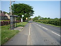 Bus stop and shelter on Woodland Road, Bearpark