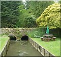 The River Coln flowing through the Mill Inn