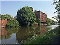 Former bakery reflected in the Sheffield and South Yorkshire Navigation