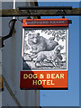 The Dog and Bear Hotel, Lenham - inn sign