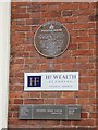 SJ6734 : Market Drayton: Poynton House (plaques) by Jonathan Hutchins
