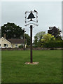 TL9563 : Tostock Village sign on The Green by Geographer