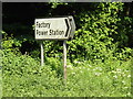 TL8586 : Roadsign on the A134 Mundford Road by Geographer