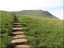 SD7475 : Looking back on the path from Ingleborough by Gareth James