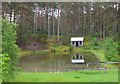 Curling pond with hut, Highland Folk Museum