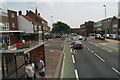 Goring Road, Goring by Sea: waiting for the bus to Brighton and Worthing