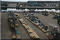 Timber and building supplies on the wharf at Shoreham Harbour