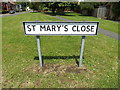 TM1246 : St.Mary's Close sign by Geographer