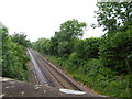 Railway going northwards from Folders Lane bridge