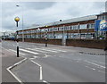 Zebra crossing on a slight hump, Maes-y-coed Road, Cardiff