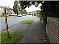 Looking west on Grand Avenue from footpath junction