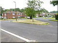 Grass triangle at junction of Priory and Friars Oak Roads