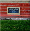 Foundation stone on the 1960 extension to Colwyn Bay Library