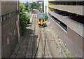 Train approaching Lincoln