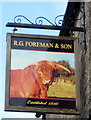 Sign for R G Foreman & Son, Norham