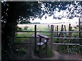 Talbot Heath: stile at the start of footpath 33