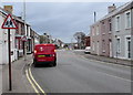 SS8277 : Warning signs and a Royal Mail van, New Road, Porthcawl by Jaggery