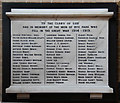 St Cuthbert, Hoddesdon - War Memorial WWI