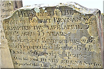 J4795 : Robert Brynan headstone, Ballykeel graveyard, Islandmagee (June 2016) by Albert Bridge