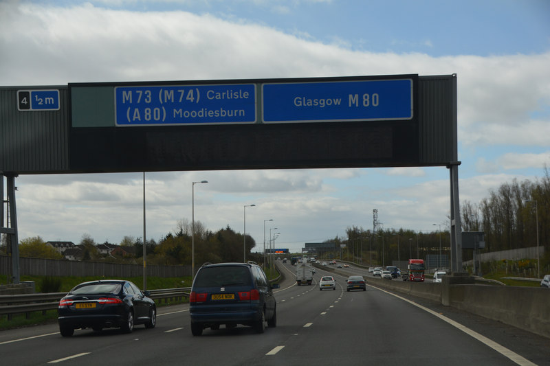 North Lanarkshire : The M80 Motorway © Lewis Clarke cc-by-sa/2.0 ...