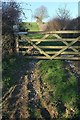 Gate and field boundary near Ethy Barton